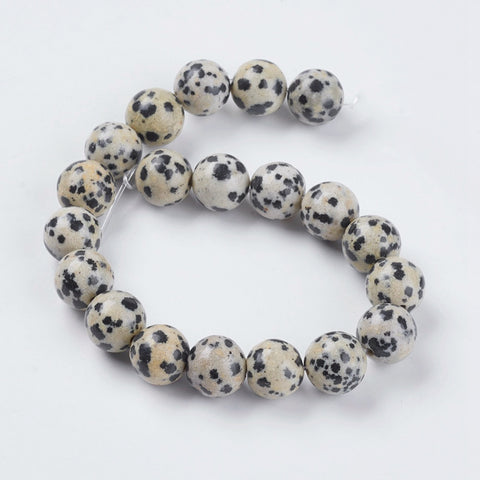 Dalmation Jasper round beads