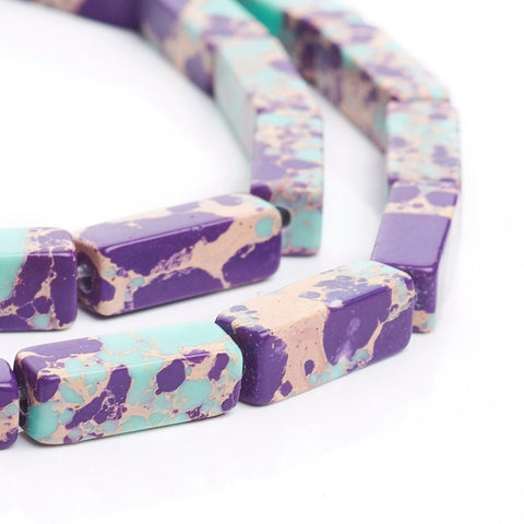 Imitation Imperial Jasper long bead