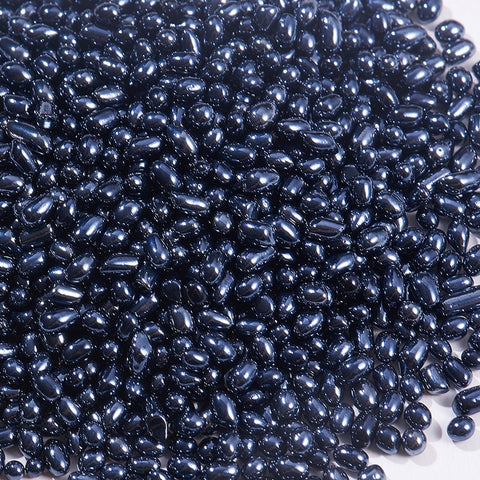 Dark Pewter Glass Beads