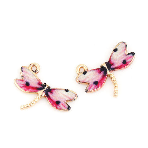 Sweet Swarm of Pink Dragonflies