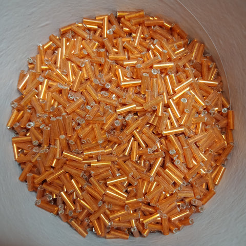 Orange Bugle Beads