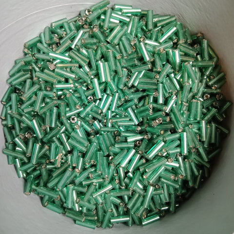 Green Bugle Beads