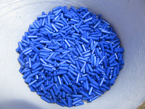 Blue Bugle Beads