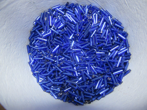 Royal Blue Bugle Beads