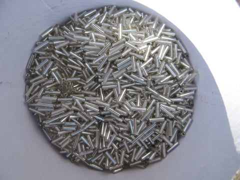 Silver Bugle Beads