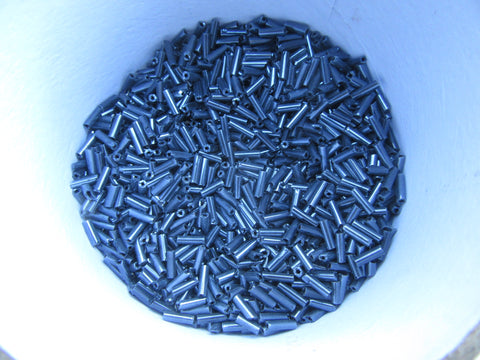 Gunmetal Bugle Beads