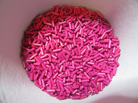 Carmine Bugle Beads