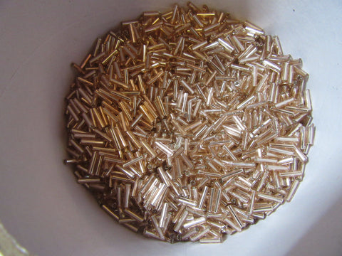 Rose Gold Bugle Beads