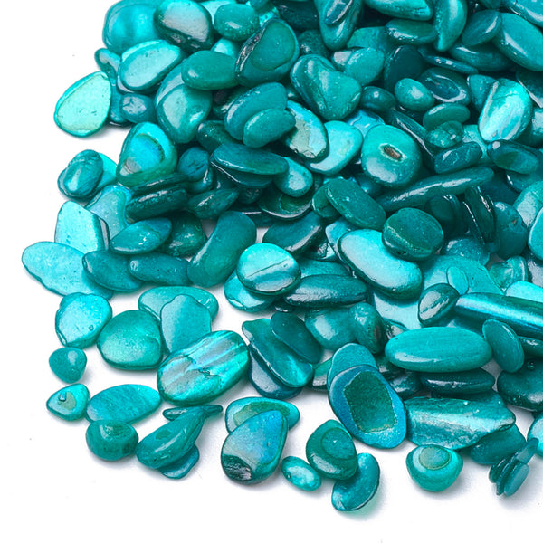 Shell bead-Emerald