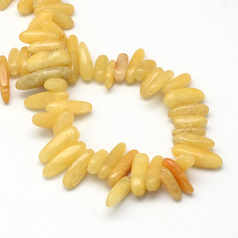 Yellow Jade column beads