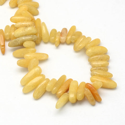 Yellow Jade column beads