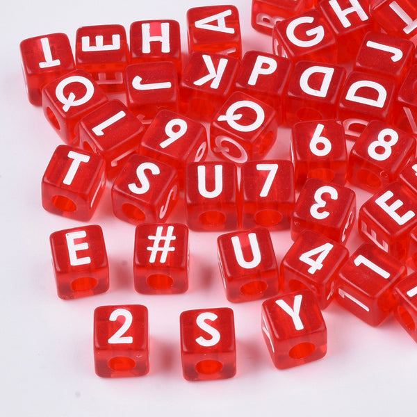 Red & White letters and numbers