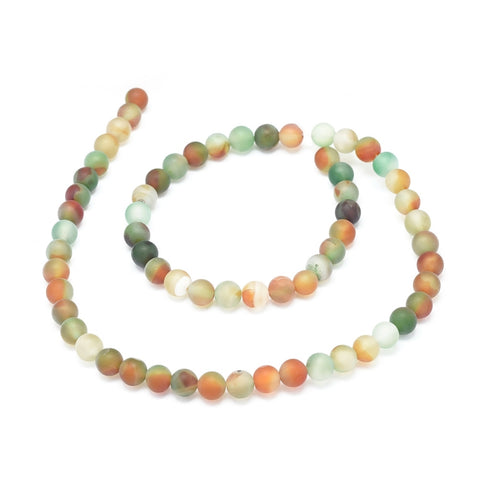 Agate beads small round
