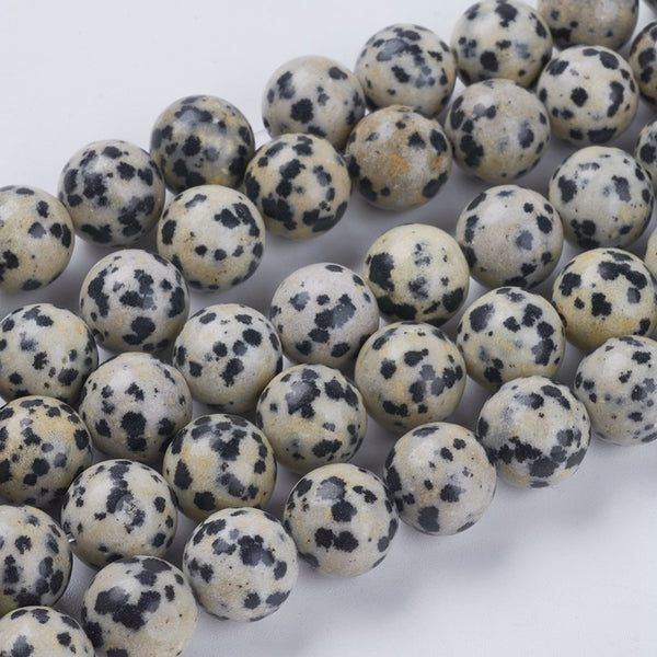 Dalmation Jasper round beads