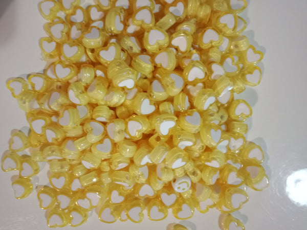 Yellow Heart beads