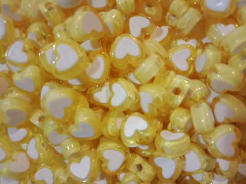 Yellow Heart beads