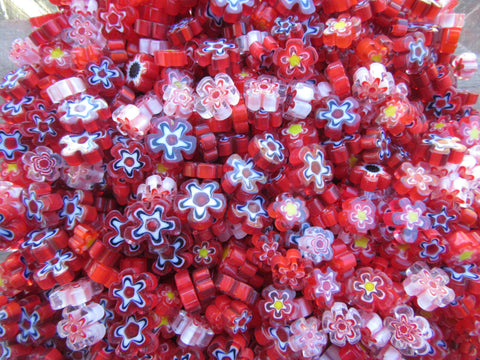 Thousand Flowers- Red Millefiori