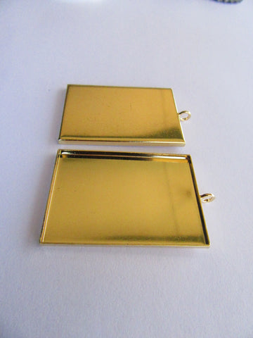 Gold Plated Rectangle Blank