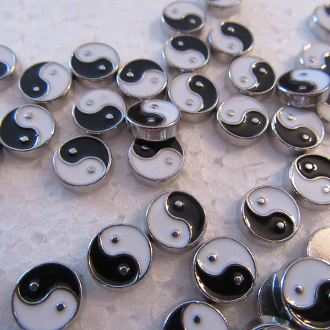 Yin-Yang metal beads