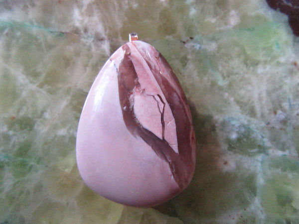 Brecciated Pink Opal Pendant 114