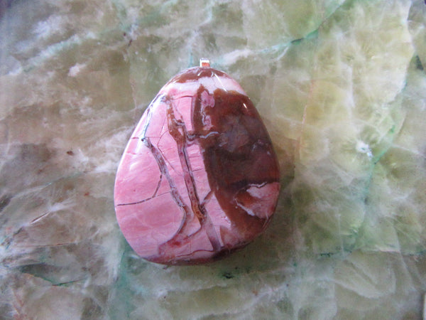 Brecciated Pink Opal Pendant 115