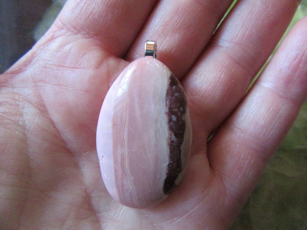 Brecciated Pink Opal Pendant 117