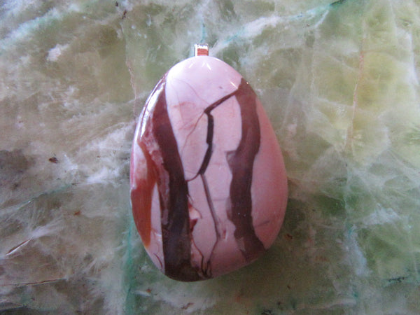 Brecciated Pink Opal Pendant 118