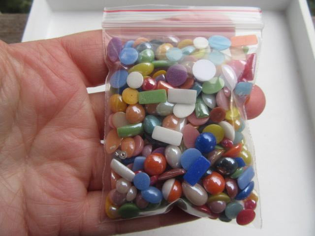 Small mixed shaped glass beads