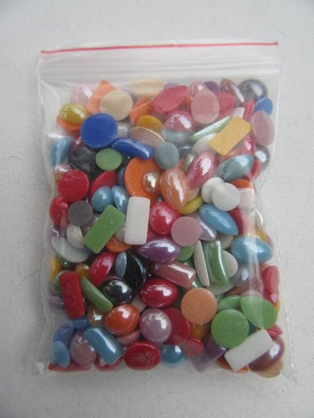 Small mixed shaped glass beads