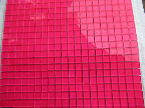 Fluoro Pink Painted Tile