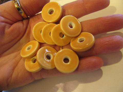 Orange Porcelain Donuts
