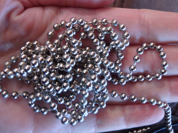 bcsilver Ball Chain Nickel Plated Steel -silver colour