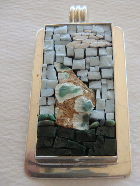 Micro-Mosaic Pendant by Karen Baker kbj86