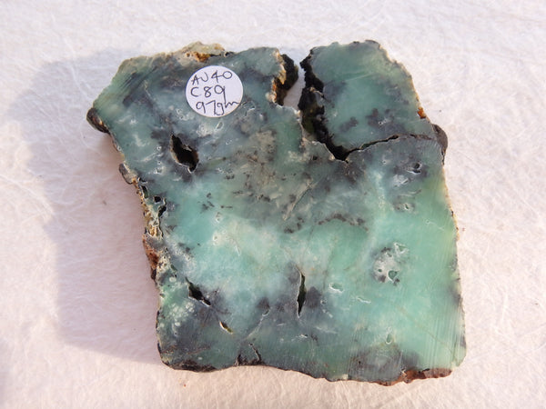 Chrysoprase slice gsc89