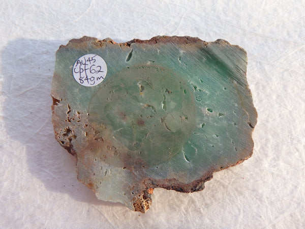 Chrysoprase slice gsc62