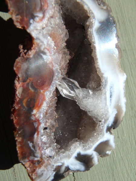 Brazillian Ocho Agate Geode ba08