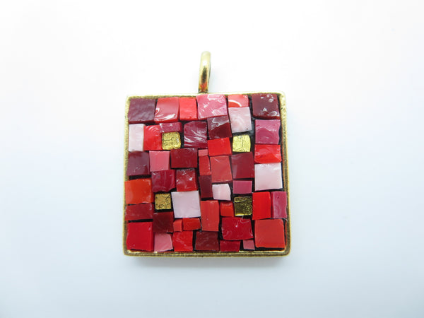 Micro-Mosaic Pendant by Karen Baker kbj52