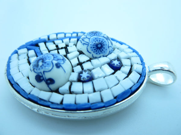 Micro-Mosaic Pendant by Karen Baker kbj55