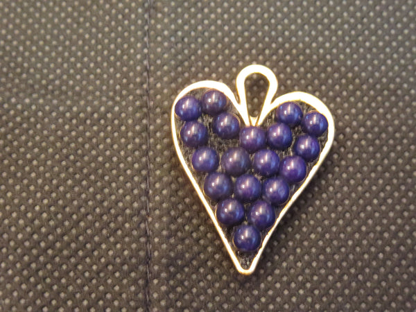 kbj56 Micro-Mosaic Heart Pendant by Karen Baker