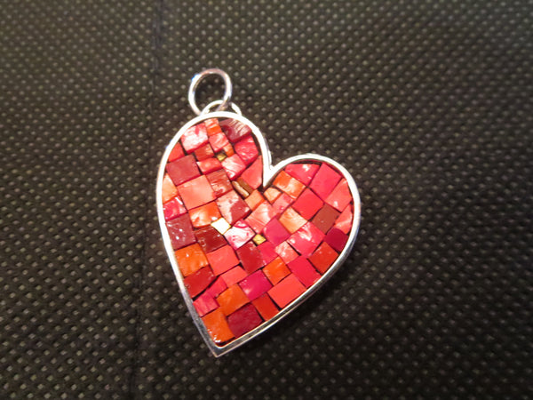 kbj71 Micro-Mosaic Pendant by Karen Baker