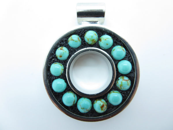 Micro-Mosaic Gemstone Pendant by Karen Baker kbj78