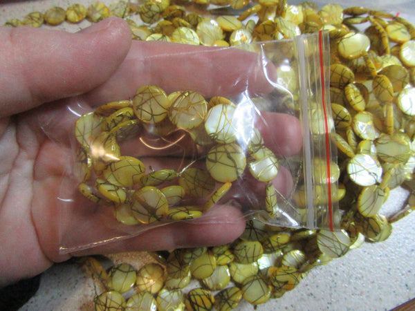 Yellow Shell Beads